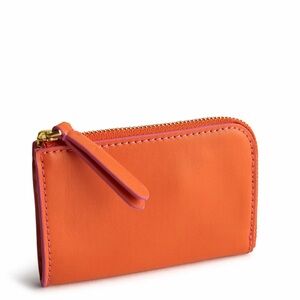 Vera Bradley koi Orange Leather 
Zip pouch NWT